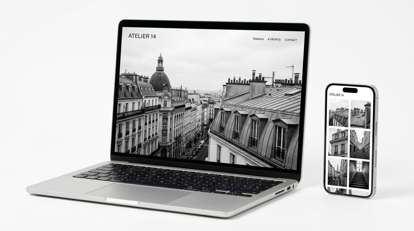 Site Atelier 14 — réalisation Scalina