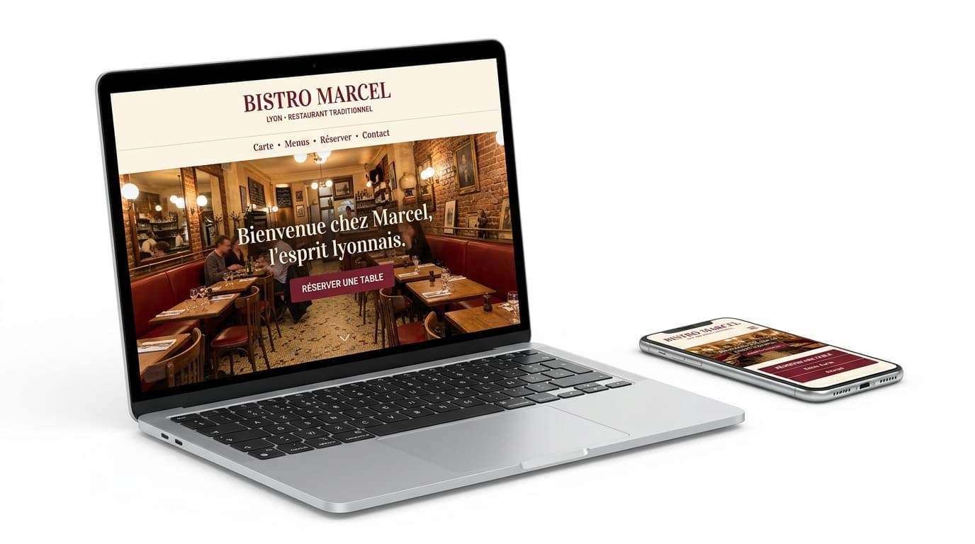Site Bistro Marcel — réalisation Scalina