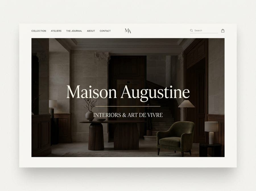 Direction artistique Premium — exemple de design de site vitrine Scalina